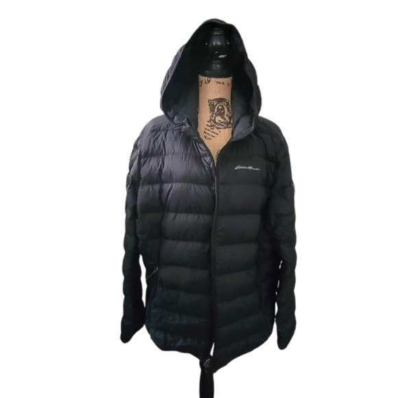 Veste De Pluie Eddie Bauer Noire – Femme Taille M, Capuche Et Poches Zippées, état Nickel